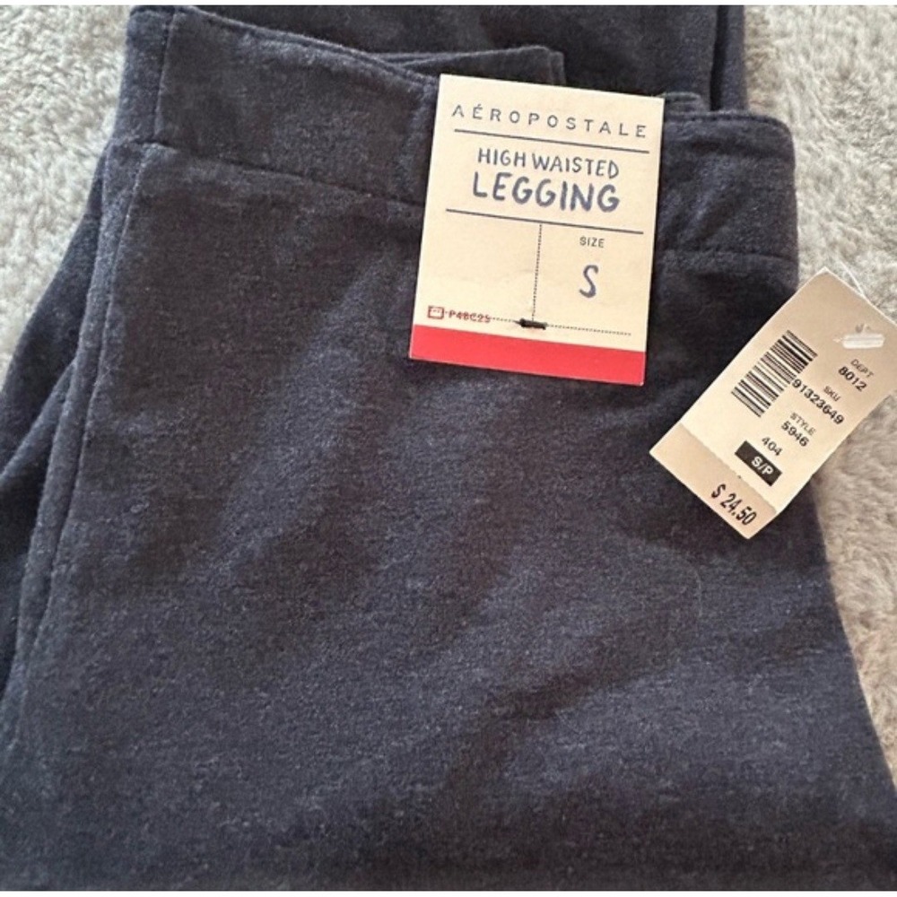 Aeropostale High Waisted Leggings Navy Blue Heather Small NWT